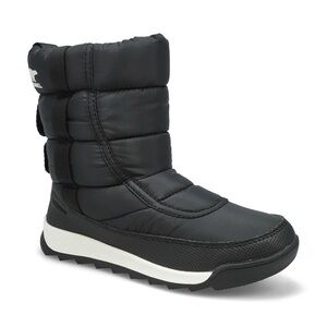 Size 2 Youth Sorel Black Kids Snow Boots